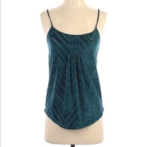 Lucky Brand teal Jasper velvet  tank XS